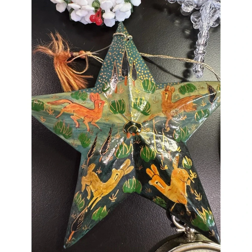 Lot of Assorted Christmas Ornaments Vintage To Now Kitschy   Felt, Painted, Bead